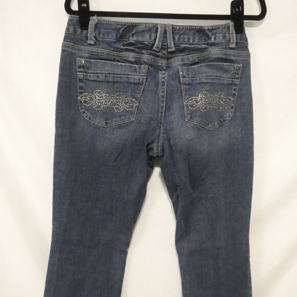AEROPOSTALE - Railey Skinny Flare - Curvy | size 7/8 long | Faded Blue Denim - Picture 13 of 16